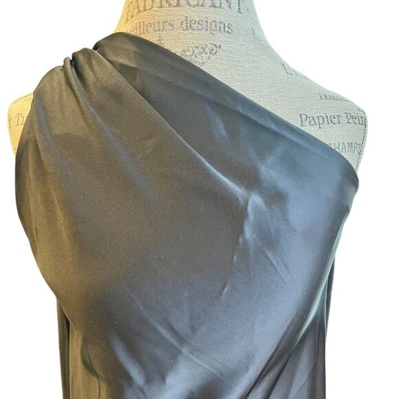 RENEE C. Women's One Shoulder Scarf Satin Midi Dress Small NWT - Picture 3 of 5